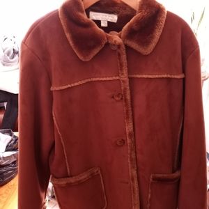 Jones New York faux Sherling Jacket